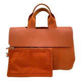 エルメス HERMES ヴァルパラインPM オレンジ SV金具 トワル レディース ハンドバッグ