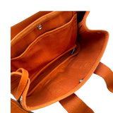 エルメス HERMES ヴァルパラインPM オレンジ SV金具 トワル レディース ハンドバッグ