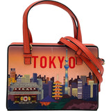 ロエベ LOEWE ポスタルシティバッグオープン記念限定モデル テラコッタ GD金具 レザー レディース ハンドバッグ