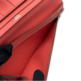 エルメス HERMES ベアンスフレ ヴェルソ □Q刻 ルージュカザック・フラミンゴ SV金具 エプソン レディース 二つ折り財布