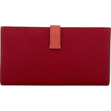 エルメス HERMES ベアンスフレ ヴェルソ □Q刻 ルージュカザック・フラミンゴ SV金具 エプソン レディース 二つ折り財布