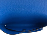 エルメス HERMES カルヴィデュオ W刻 ブルーイドラ SV金具 シェーブル レディース 二つ折り財布