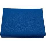 エルメス HERMES カルヴィデュオ W刻 ブルーイドラ SV金具 シェーブル レディース 二つ折り財布