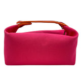 エルメス HERMES ブリッドアブラックPM ピンク SV金具 トワル レディース ポーチ