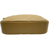 シャネル CHANEL チェーンショルダー 1番台 ベージュ GD金具 ラム レディース ショルダーバッグ