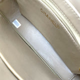 シャネル CHANEL チェーンショルダー 1番台 ベージュ GD金具 ラム レディース ショルダーバッグ