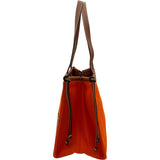 ロエベ LOEWE クッショントートバッグ オレンジ リネン・キャンバス レディース トートバッグ