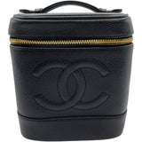 シャネル CHANEL バニティ A01998 6番台 ブラック GD金具 キャビア レディース ハンドバッグ