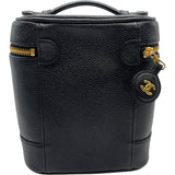 シャネル CHANEL バニティ A01998 6番台 ブラック GD金具 キャビア レディース ハンドバッグ
