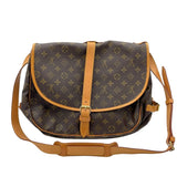 ルイ・ヴィトン LOUIS VUITTON ソミュール35 M42254 ブラウン モノグラムキャンバス レディース ショルダーバッグ