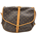 ルイ・ヴィトン LOUIS VUITTON ソミュール35 M42254 ブラウン モノグラムキャンバス レディース ショルダーバッグ
