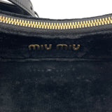 ミュウミュウ miu miu 2WAY ハンドバッグ 5BC033 ブラック GD金具 ベロア レディース ショルダーバッグ