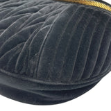 ミュウミュウ miu miu 2WAY ハンドバッグ 5BC033 ブラック GD金具 ベロア レディース ショルダーバッグ