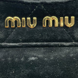 ミュウミュウ miu miu 2WAY ハンドバッグ 5BC033 ブラック GD金具 ベロア レディース ショルダーバッグ