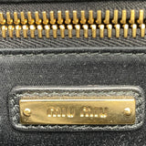 ミュウミュウ miu miu 2WAY ハンドバッグ 5BC033 ブラック GD金具 ベロア レディース ショルダーバッグ
