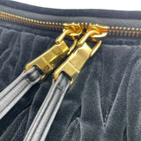 ミュウミュウ miu miu 2WAY ハンドバッグ 5BC033 ブラック GD金具 ベロア レディース ショルダーバッグ
