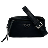 プラダ PRADA ショルダーポーチ ブラック SV金具 ナイロン メンズ ウエストバッグ