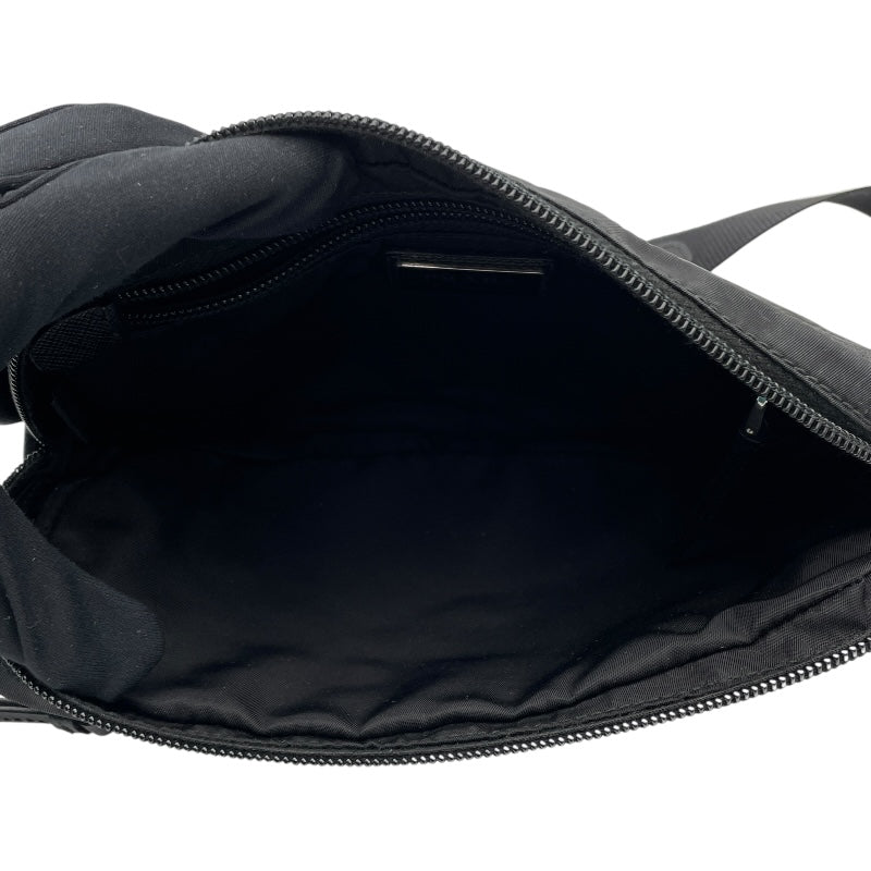 PRADA ブラック ウエストポーチ プラダ PRADA ショルダーポーチ ブラック SV金具 ナイロン メンズ
