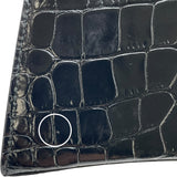 バレンシアガ BALENCIAGA アワーグラスXS 592833 ブラック GD金具 クロコ型押し レディース ショルダーバッグ