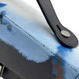 フェンディ FENDI ソフトトランクバゲット 7VA565 ブラック/ブルー SV金具 レザー ユニセックス ショルダーバッグ