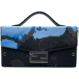 フェンディ FENDI ソフトトランクバゲット 7VA565 ブラック/ブルー SV金具 レザー ユニセックス ショルダーバッグ