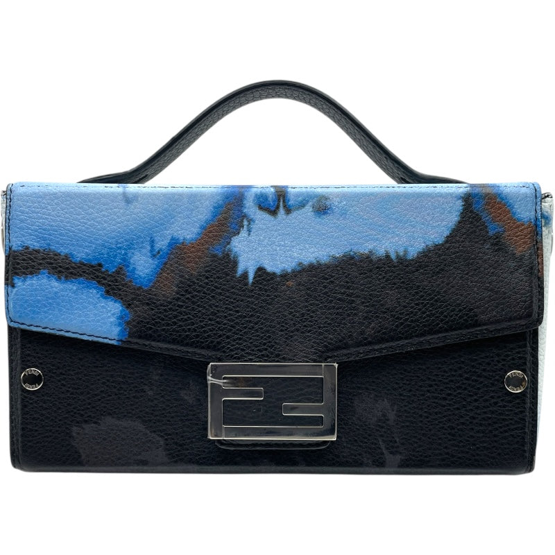 フェンディ FENDI ソフトトランクバゲット 7VA565 ブラック/ブルー SV