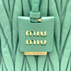 ミュウミュウ miu miu マテラッセ 2WAY バッグ 5BG258 サルビアグリーン ゴールド金具 レザー レディース ハンドバッグ