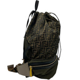 フェンディ FENDI ズッカ柄 バックパックウエストポーチ 7VZ055 ブラウン・カーキ キャンバス・ナイロン メンズ リュック・デイパック