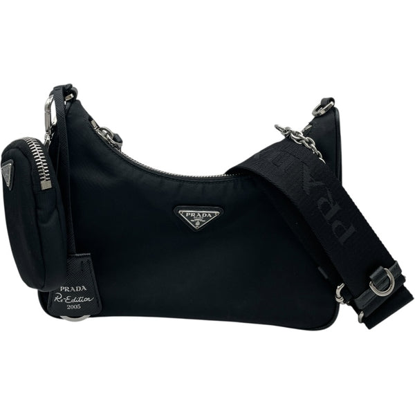 PRADA プラダ ショルダーバッグ レディース プラダ PRADA Re-Edition ショルダー 1BH204 ブラック シルバー金具