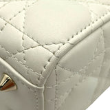 クリスチャン・ディオール Christian Dior レディディオール スモール ホワイト カナージュ・レザー レディース ハンドバッグ