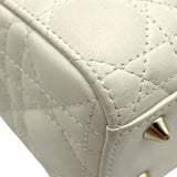 クリスチャン・ディオール Christian Dior レディディオール スモール ホワイト カナージュ・レザー レディース ハンドバッグ