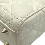 クリスチャン・ディオール Christian Dior レディディオール スモール ホワイト カナージュ・レザー レディース ハンドバッグ