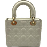 クリスチャン・ディオール Christian Dior レディディオール スモール ホワイト カナージュ・レザー レディース ハンドバッグ