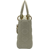 クリスチャン・ディオール Christian Dior レディディオール スモール ホワイト カナージュ・レザー レディース ハンドバッグ