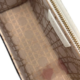 クリスチャン・ディオール Christian Dior レディディオール スモール ホワイト カナージュ・レザー レディース ハンドバッグ