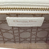 クリスチャン・ディオール Christian Dior レディディオール スモール ホワイト カナージュ・レザー レディース ハンドバッグ