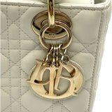 クリスチャン・ディオール Christian Dior レディディオール スモール ホワイト カナージュ・レザー レディース ハンドバッグ