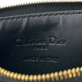 クリスチャン・ディオール Christian Dior カナージュウォレット ブラック GD金具 レザー レディース カードケース