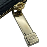 クリスチャン・ディオール Christian Dior カナージュウォレット ブラック GD金具 レザー レディース カードケース