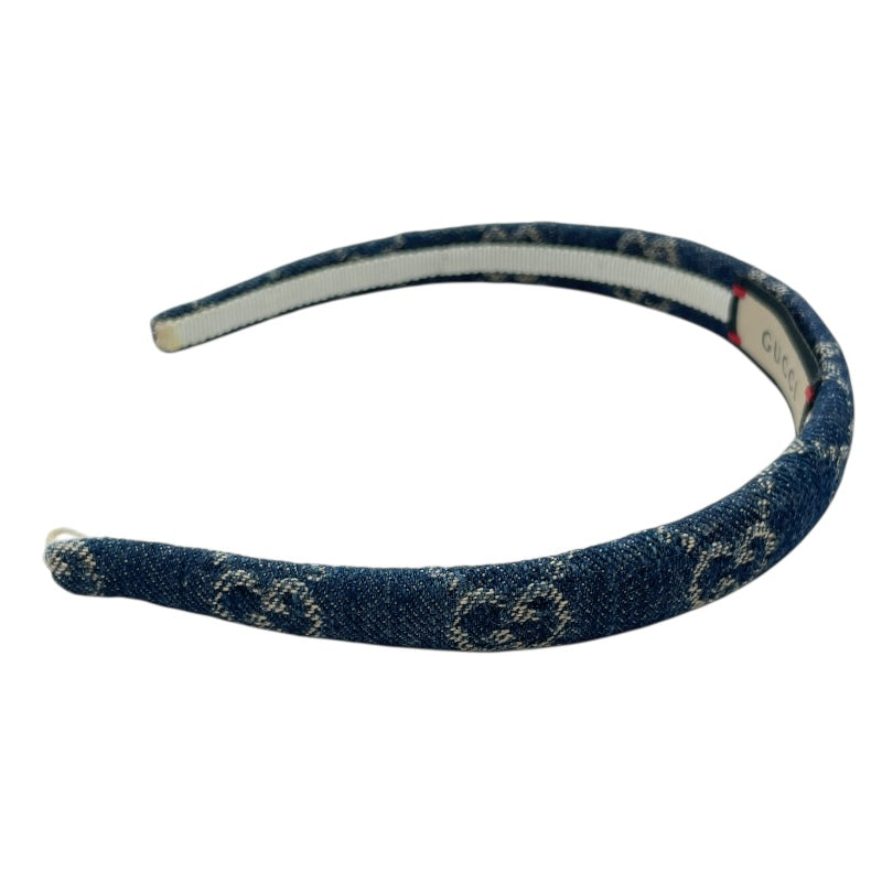 グッチ GUCCI カチューシャ 652835 ブルー GGデニム レディース その他