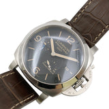 パネライ PANERAI ルミノール1950　3デイズ　GMT パワーリザーブ　アッチャイオ PAM01321 ブラック ステンレススチール メンズ 腕時計