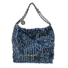 シャネル CHANEL CHANEL22ハンドバッグ AS3261 ブルー シルバー金具 デニム レディース ハンドバッグ