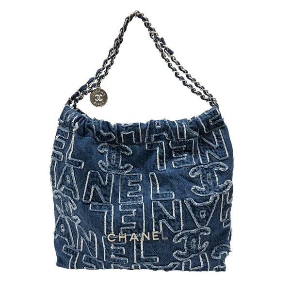シャネル CHANEL CHANEL22ハンドバッグ AS3261 ブルー シルバー金具