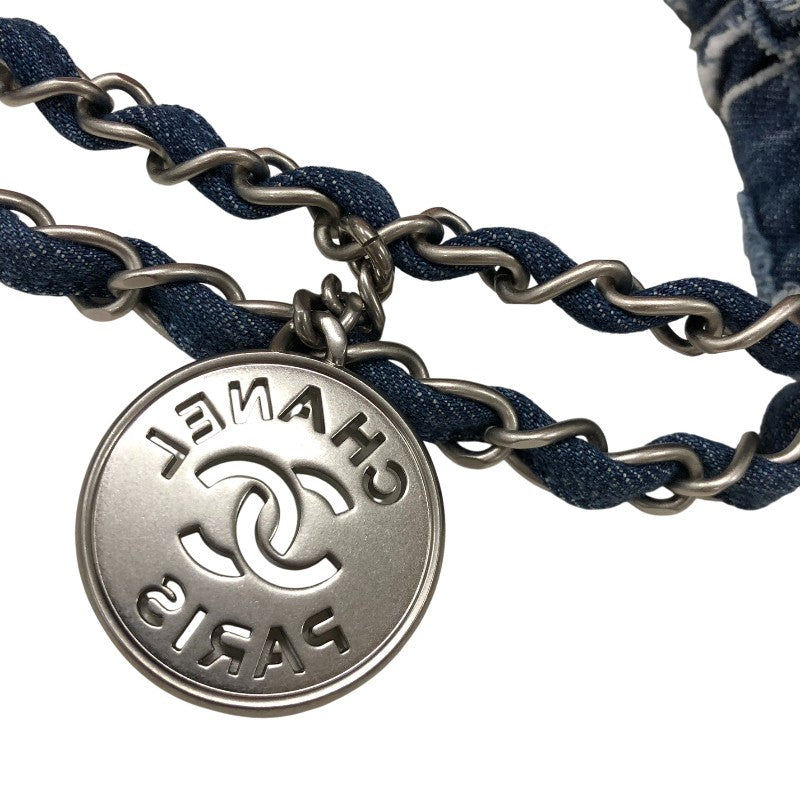 シャネル CHANEL CHANEL22ハンドバッグ AS3261 ブルー シルバー金具