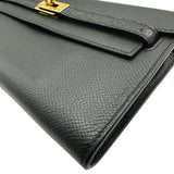 エルメス HERMES ケリートゥゴー タッチ B刻印 ブラック　ゴールド金具 エプソン/アリゲーター レディース ショルダーバッグ
