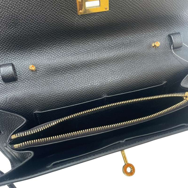 エルメス HERMES ケリートゥゴー タッチ B刻 ブラック　ゴールド金具 エプソン・アリゲーター レディース ショルダーバッグ エルメス HERMES ケリートゥゴー タッチ B刻 ブラック ゴールド金具