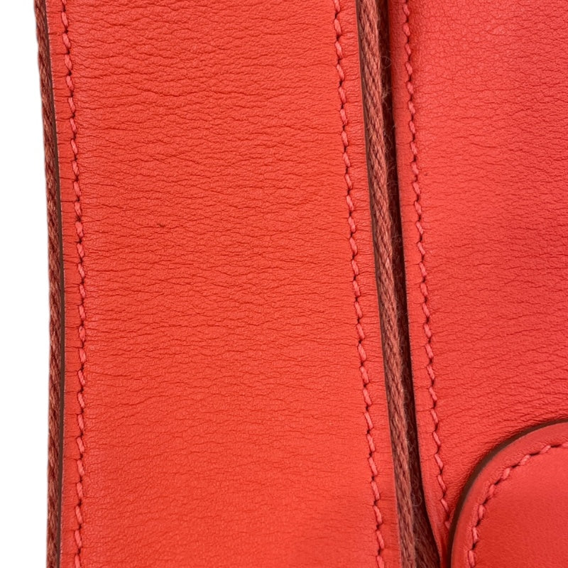 エルメス HERMES ベルリンヌ28 ▢R刻 ルージュピヴォワンヌ シルバー金具 スイフト レディース ショルダーバッグ エルメス HERMES ベルリンヌ28 ▢R刻 ルージュピヴォワンヌ シルバー