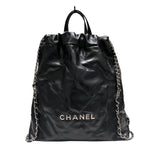 シャネル CHANEL CHANEL22 バックパック AS3859 ブラック シャイニーカーフ レディース リュック・デイパック