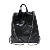 シャネル CHANEL CHANEL22 バックパック AS3859 ブラック シャイニーカーフ レディース リュック・デイパック