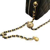 シャネル CHANEL マトラッセ チェーンショルダーバッグ AP2463 ブラック ヴィンテージゴールド金具 ラムスキン レディース ショルダーバッグ